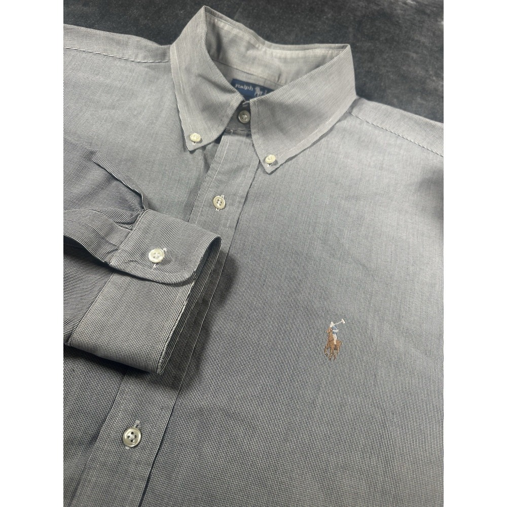 Vtg Polo Ralph Lauren Shirt Mens Blake Button Do Long Sleeve Embroidered Pony XL